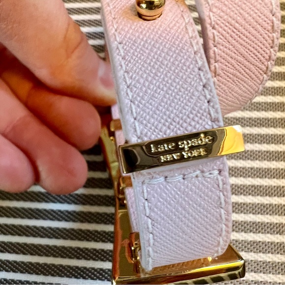 Kate Spade Bow Wrap Bracelet Jackpot jewels pink saffiano leather NWOT - Picture 7 of 8